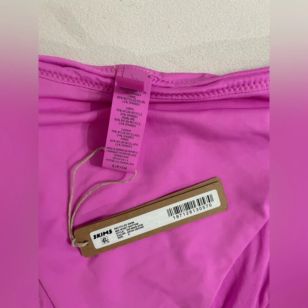Skims SET NWT Neon Orchid Pink Bikini Swim Set 2-pc set top & Bottom Size S